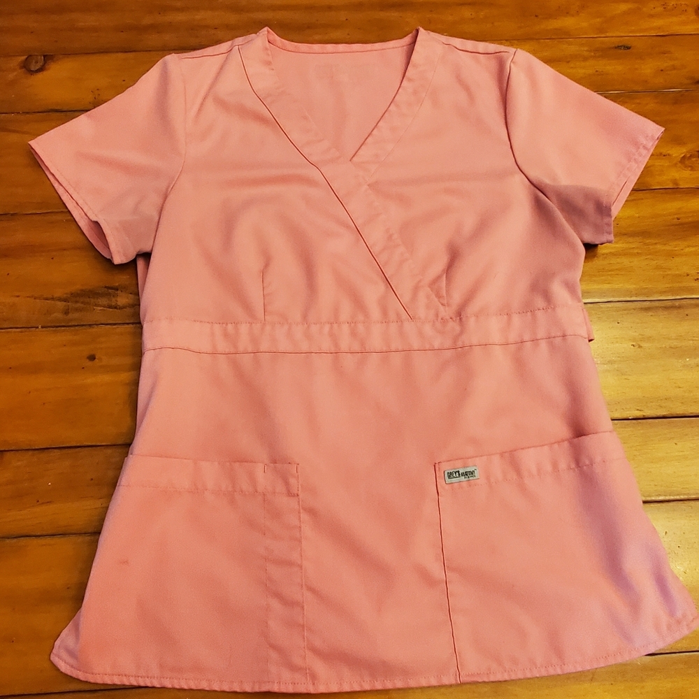 Grey's Anatomy pink scrub top, Medium